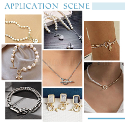 24Pcs 2 Colors 304 Stainless Steel Ring Toggle Clasps&nbsp;FIND-UN00006