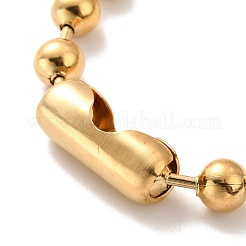 PVD Vacuum Plating 304 Stainless Steel Ball Chain Necklace & Bracelet Set&nbsp;STAS-D181-01G-01A