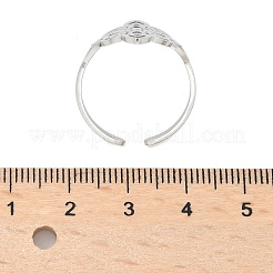 Non-Tarnish 304 Stainless Steel Witch Knot Open Cuff Rings for Women&nbsp;AJEW-U005-01P