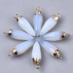 Top Golden Plated Opalite Pointed Pendants&nbsp;X-G-S359-078G