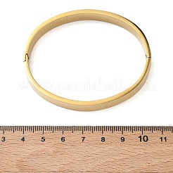 8MM 304 Stainless Steel Black Enamel Checkered Hinged Bangles for Women&nbsp;BJEW-C151-01G