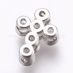 Brass Micro Pave Cubic Zirconia Beads&nbsp;ZIRC-E152-07P-RS