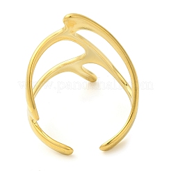 304 Stainless Steel Open Cuff Rings for Women&nbsp;LS-RJEW-Z043-02F