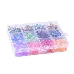 360Pcs 12 Style Transparent Crackle Acrylic Beads&nbsp;CACR-YW0001-03