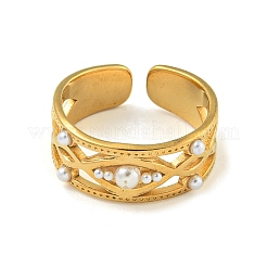 Ion Plating(IP) 304 Stainless Steel Cuff Open Rings&nbsp;RJEW-K283-04G