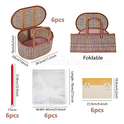 Foldable Bamboo Baskets&nbsp;AJEW-DC0003-90
