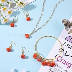 30 Pieces Thanksgiving Pumpkin Charms Pendant Fall Theme Charm 3D Orange Pumpkin Charms for Jewelry Necklace Bracelet Earring Making Crafts&nbsp;JX295A