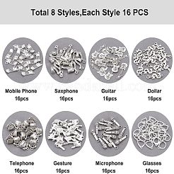 128Pcs 8 Style Tibetan Style Alloy Big Pendants&nbsp;TIBEP-FH0001-16