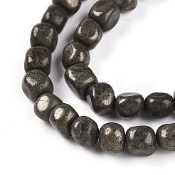 Natural Pyrite Beads Strands&nbsp;G-N346-04A-01