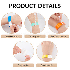 300Pcs Synthetic Paper Polypropylene Disposable Wristbands&nbsp;BJEW-SP0001-09I