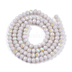 Electroplate Opaque Solid Color Glass Beads Strands&nbsp;EGLA-A044-P4mm-L19