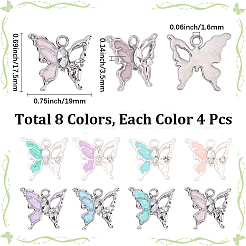 32Pcs 8 Colors Alloy Enamel Pendants&nbsp;FIND-SC0023-07