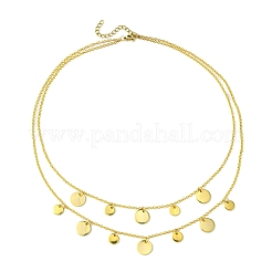 Brass Double Layer Cable Chains Necklaces&nbsp;NJEW-JN05014