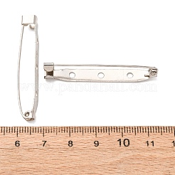 Iron Brooch Pin Back Safety Catch Bar Pins with 3 Holes&nbsp;IFIN-A171-04I