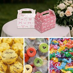 12Pcs 2 Colors White and Pink Bowknot Printed Paper Candy Tote Boxes&nbsp;ST-CJ0010-13