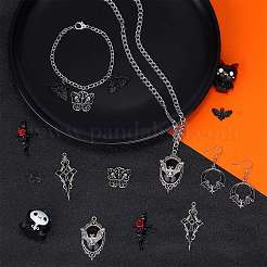 14Pcs 7 Style Tibetan Style Alloy Pendants&nbsp;FIND-SZ0003-53