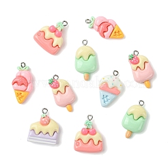 30Pcs 6 Styles Opaque Resin Pendants&nbsp;RESI-CJ0005-26