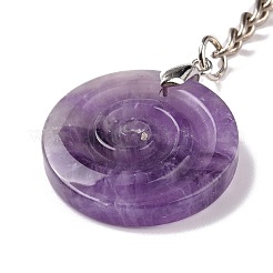 Natural Gemstone Vortex Pendant Keychain&nbsp;KEYC-E038-01P