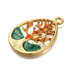 Ion Plating(IP) 304 Stainless Steel Enamel Pendants&nbsp;STAS-I313-03D