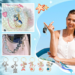 6Pcs 6 Styles Zinc Alloy Keychain&nbsp;KEYC-PH0002-16