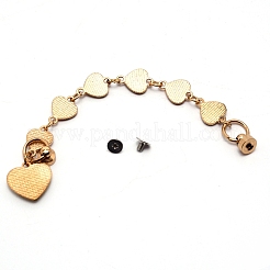 Alloy Enamel Heart Link Chains for DIY Keychains&nbsp;AJEW-WH0188-85B