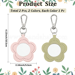 2Pcs 2 Colors PU Leather Pendant Decorations&nbsp;HJEW-CL0001-16B