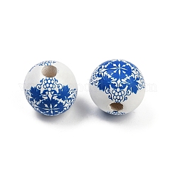 Spray Painted Wood European Beads&nbsp;WOOD-F017-08B