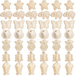 420Pcs 7 Styles Plating ABS/CCB Plastic Beads&nbsp;KY-PA0001-14