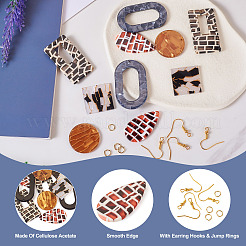 DIY Geometry Acrylic Dangle Earrings Making Kit&nbsp;DIY-TA0009-28