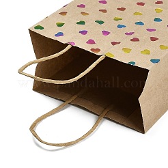 Rainbow Color Stamping Kraft Paper Gift Tote Bags&nbsp;LS-ABAG-K005-01F