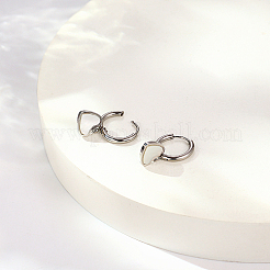 3 Pairs 3 Style 304 Stainless Steel Dangle Hoop Earrings Set&nbsp;ZS0378