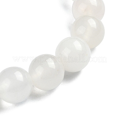 8mm Round Natural Golden Silk Jade Beaded Stretch Bracelets for Women&nbsp;BJEW-JB10924