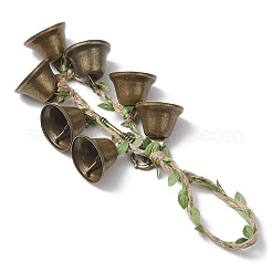 Leaf Iron Bell Pendant Decoration&nbsp;HJEW-TA00377