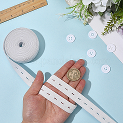 5M Flat Elastic Cord/Bands with Buttonhole&nbsp;DIY-CY0002-13A