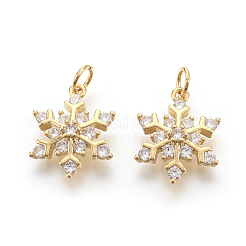 Brass Micro Pave Cubic Zirconia Pendants&nbsp;KK-F774-10-NR