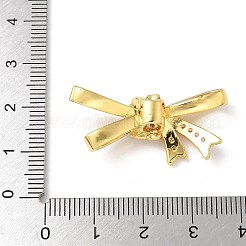 Brass Micro Pave Clear Cubic Zirconia Pendants&nbsp;KK-A236-12G