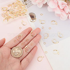 40Pcs Brass Leverback Earring Findings&nbsp;KK-BC0013-03G