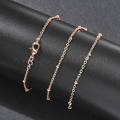 2mm Rack Plating Brass Satellite Chain Necklaces for Women Men&nbsp;MAK-L044-11RG