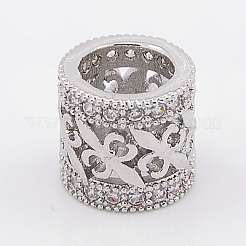 Brass Micro Pave Cubic Zirconia  Beads&nbsp;ZIRC-K003-14P-NR