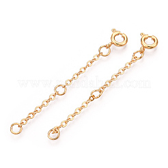 Brass Cable Chain Chain Extender&nbsp;KK-ZX024-36G-B