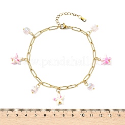 Dyed Synthetic Turquoise Beads Anklets For Women&nbsp;AJEW-AN00799