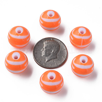 Opaque Striped Acrylic Beads&nbsp;MACR-S373-27B-04-1
