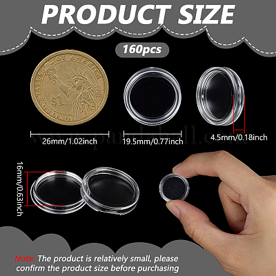 Plastic Coin Storage Box&nbsp;CON-WH0099-89-1