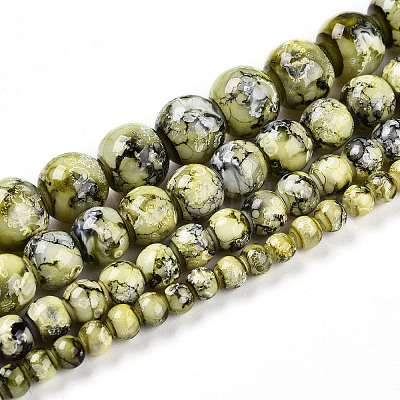Baking Paint Glass Beads&nbsp;X1-DGLA-N003-8mm-A04-1