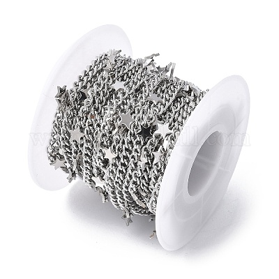 304 Stainless Steel Curb Chains&nbsp;CHS-G041-02P-01-1