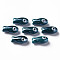 Handmade Porcelain Beads, Hand Painted Ceramic Beads, Famille Rose Style, Fish, Teal, 19.5x10x8mm, Hole: 2mm