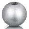Painted Natural Wood Beads, Round, Silver, 16mm, Hole: 4mm
