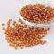 6/0 Round Silver Lined Round Hole Glass Seed Beads, Dark Goldenrod, 4mm, Hole: 1.5mm, about 737pcs/50g