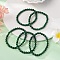 Synthetic Malachite(Dyed) Bead Stretch Bracelets, Round, Inner Diameter: 2 inch~2-3/8 inch(5~6cm), Bead: 5.8~6.8mm