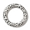 Silicone Beads, Ring, Black, 65x10mm, Hole: 3mm